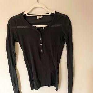 madewell fine henley long sleeve top